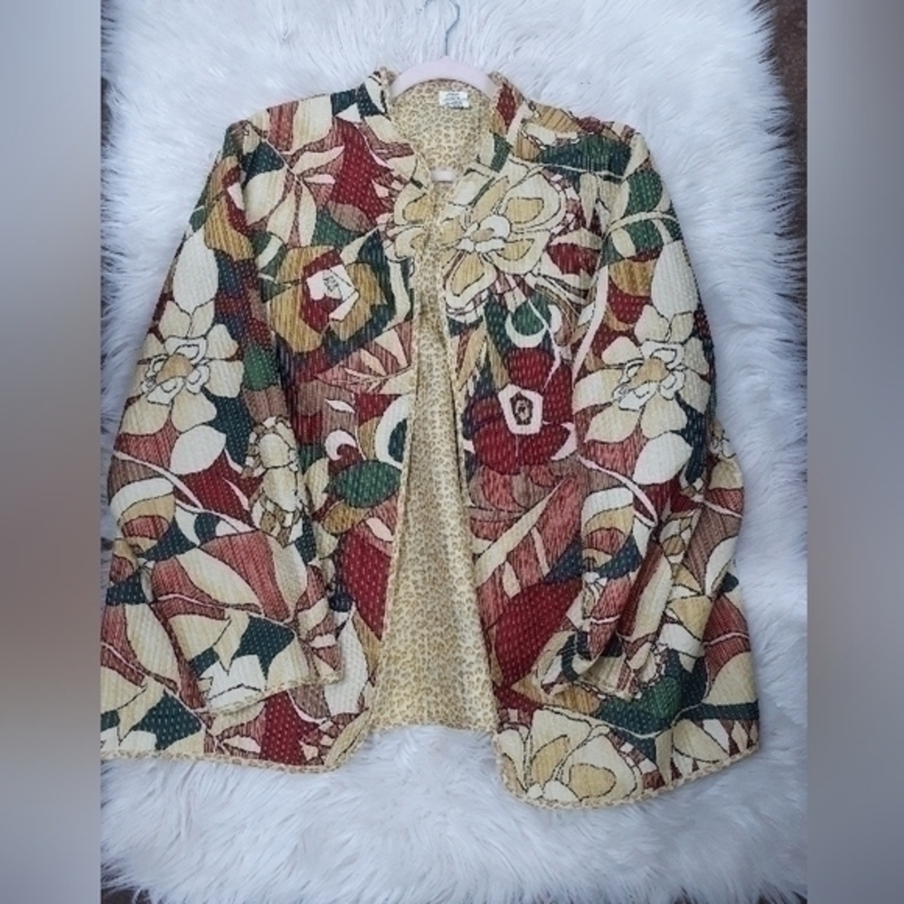 Alfred Dunner Floral Print Jacket Size 22